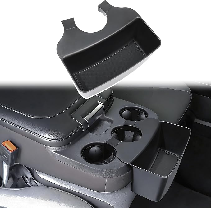 RAVOTOM Center Console Hanging Organizer Box Compatible with 2013-2024 Dodge Ram 1500 & 2013-2026 Ram 2500/3500 Interior Accessories Cup Holder Expander Storage Box (Jump Seat Only)