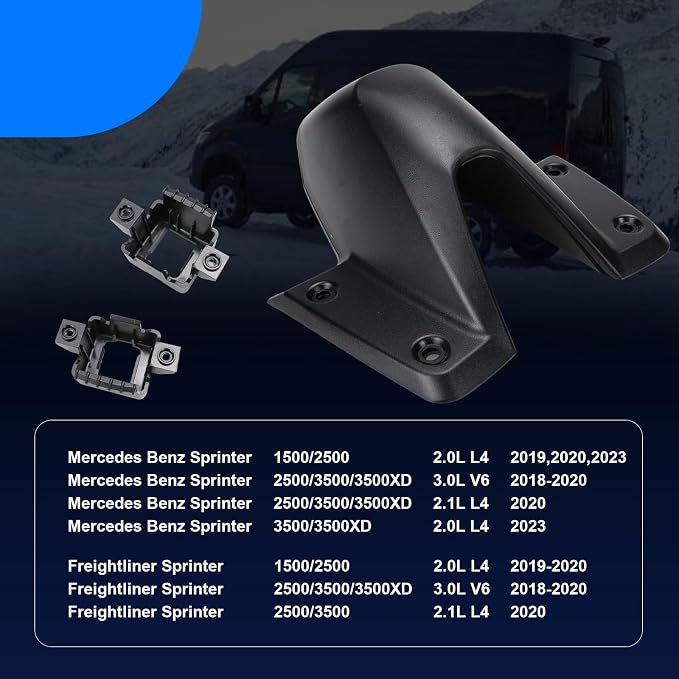 A907820120 Rear Camera Housing Frosted Texture Compatible with Mercedes Benz Sprinter 1500 2500 3500 Freightliner Sprinter Replace 90782049009051 90782040019051 A90782040019051 A9078204900