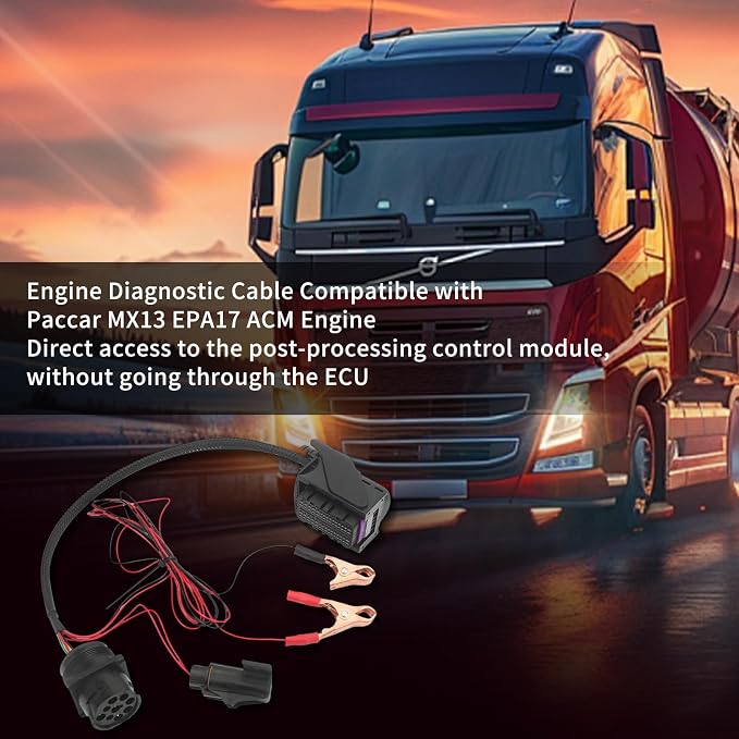 Diagnostic Cable Compatible with Paccar MX13 EPA17 ACM Engine, Professional Testing Wire Perfectly Fits Various Heavy-Duty and Commercial Vehicles