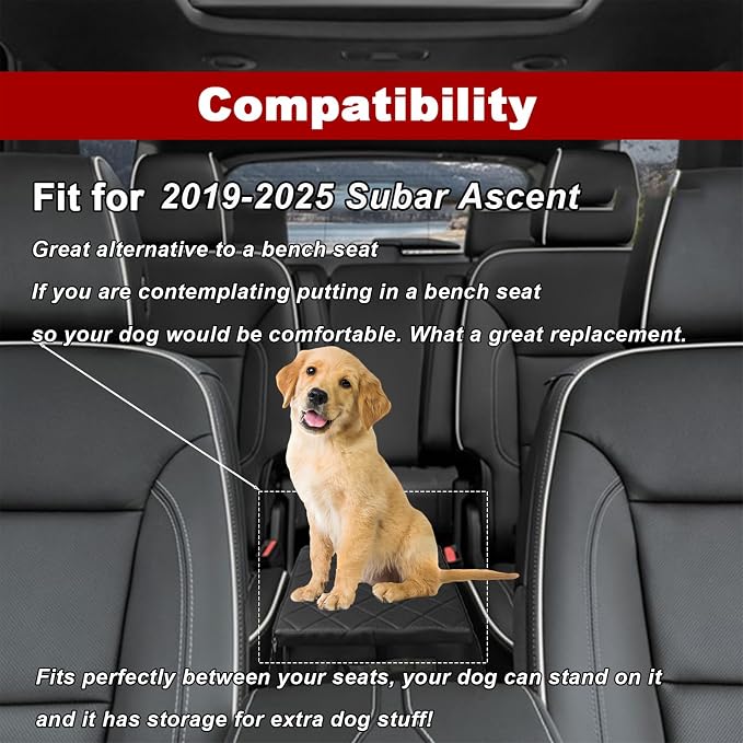 Car Seat Organizer for 2019-2025 Subar Ascent, Backseat Box Console Organizer for Children's Baby Supplies, Snack Organiser, Travel Dual Storage Organizerc
