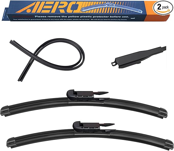 AERO Avenger 20"+20" Premium All-Season Windshield Wiper Blades with Extra Refills OEM Replacement for Mercury Mariner 2009-2008 (Set of 2)