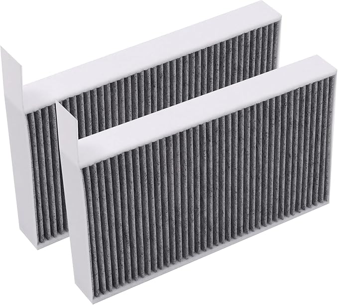 Engine Cabin Air Intake Filters Compatible with 2020-2026 Tesla Model Y Air Intake Filtration 3Micron-Particles Biochemical Defense with Activated Carbon Filter 1658375-00-A 1658376-00-A 1107681-00-A