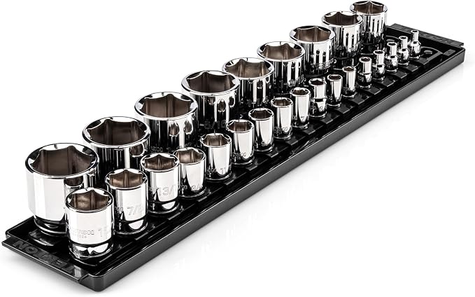 TEKTON 1/4, 3/8, 1/2 Inch Drive 6-Point Socket Set, 26-Piece | SHD99204