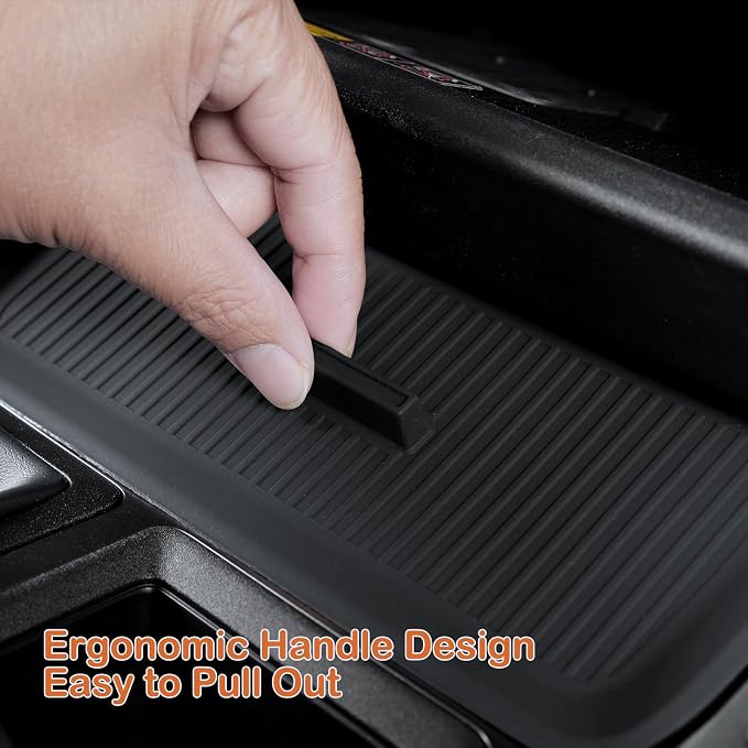 For 2026 Toyota RAV4 Center Console Silicone Drawer Organizer Tray Scratch Scuff-free Easy to Clean, 6th Gen Hybrid&Plug-in Hybrid Interior Accessories