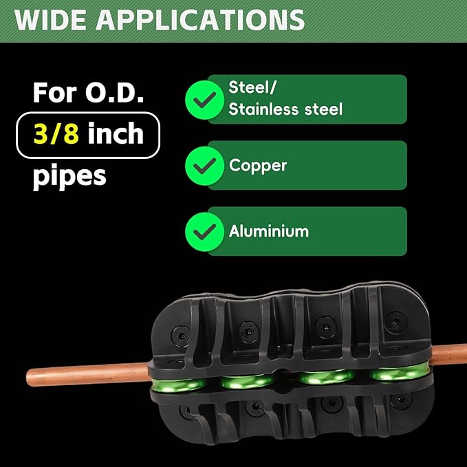 Handheld Tubing Straightener, 3/8 Inch O.D. Tube Straightening Tool for Brake Line Fuel Line Copper/Aluminum/Steel Coils