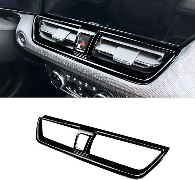 Center Console Dash Middle AC Air Condition Vent Panel Outlet Cover Trim for Chevrolet Trailblazer 2024-2026 Interior Accessories (ABS Gloss Black)