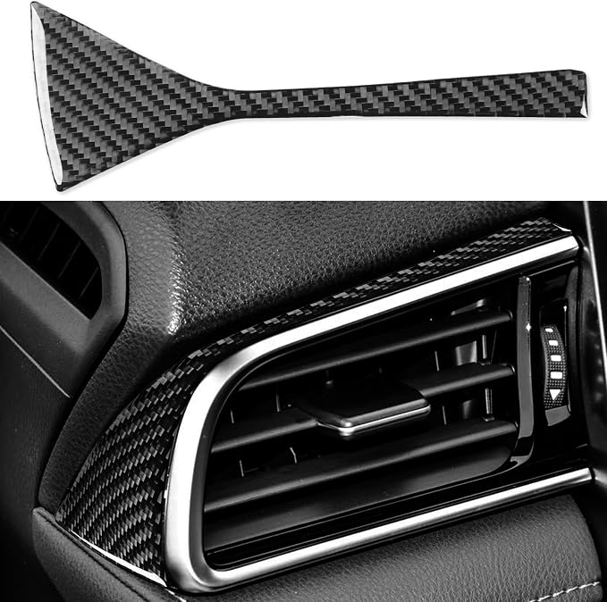 NVCNX Real Premium Carbon Fiber for Toyota Camry Accessories 2018-2024 2019 2020 2021 2022 2023 SE/LE/XSE/XLE/SE Nightshade/L/TRD Hybrid Car Dash Driver Side Air Vent Cover Interior Trim Sticker 1PC