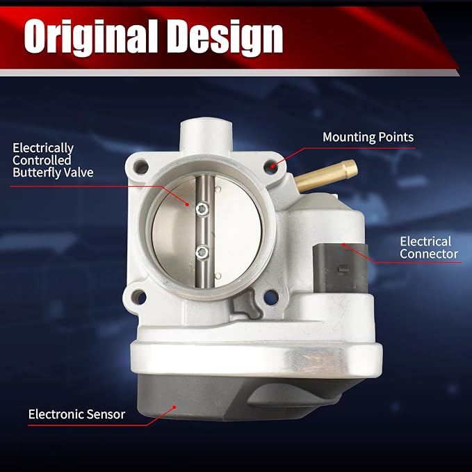 Electronic Throttle Body Assembly S20079 Compatible with Mini Cooper 2002-2008 1.6L L4 (Only fit for SOHC Naturally Aspirated Engine Base Models) Replaces 13547509043 977-842 TB1147