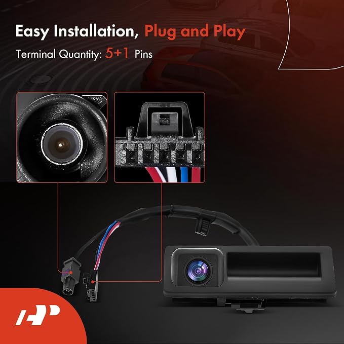 A-Premium Rear View Backup Camera Compatible with Volkswagen | Parking Camera for 2017 2018 2019 Passat - Replace# 561827566D9B9