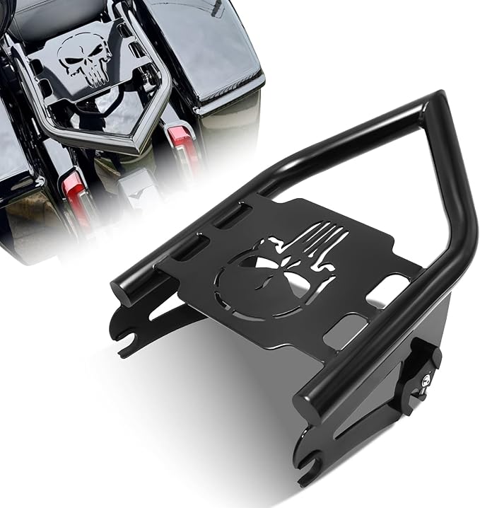 Detachables Luggage Rack for Harley Street Glide, Road King, Road Glide, Electra Glide, Touring 2009-2025 Models (Rear Grab Handles Bracket Kit)