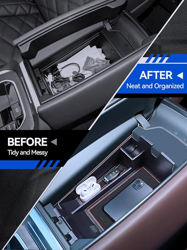 for X5/X6/X7 Center Console Organizer 2020-2025 2026 BMW X5/X6/X7 Accessories Armrest Tray Middle Storage Box Insert Container Durable ABS Plastic