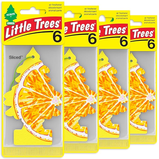 LITTLE TREES Car Air Freshener | Hanging Tree Provides Long Lasting Scent for Auto and Home | 24 Air Fresheners |Sliced