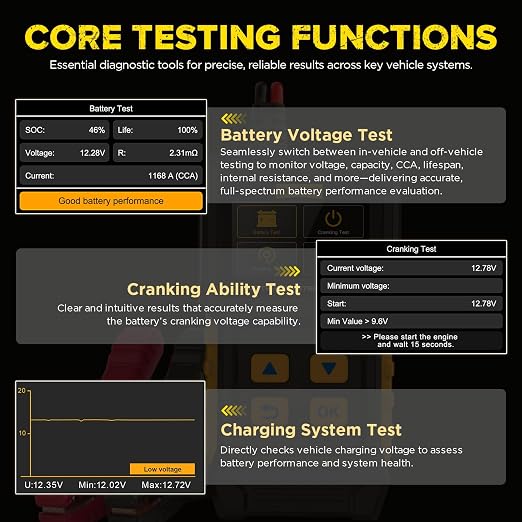 AUTOOL BT360 Battery System Tester & AUTOOL SVB208 Articulating Video Borescope