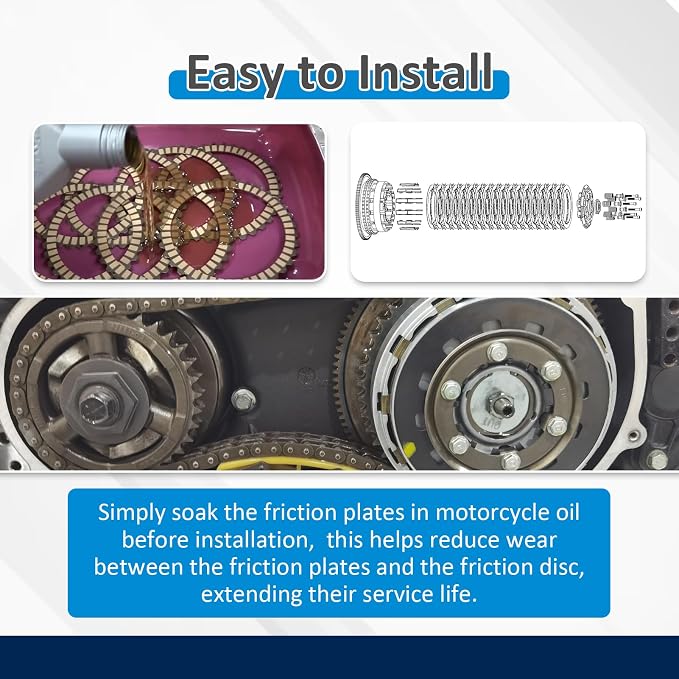 Wsays Extra Plate Clutch Kit Friction Steel 19pcs Compatible with Harley Touring Softail Dyna Trike Twin Cam 1999-2017, Fit Evolution 1340-equipped 1998-1999 Models