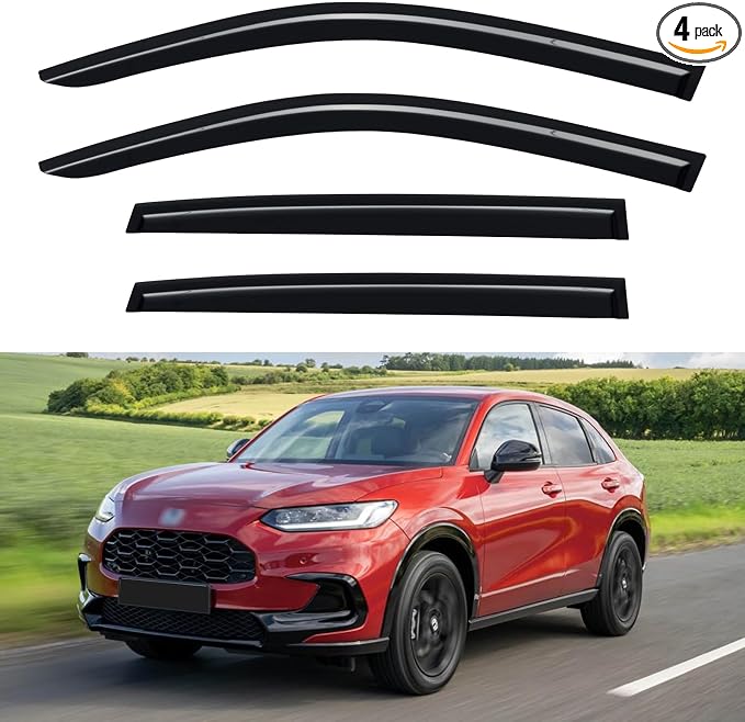 Window Visors Rain Guards for 2023 2024 2025 2026 23 24 25 26 Honda HRV HR-V, Out-Channel Window Vent Wind Deflectors Visors Shades