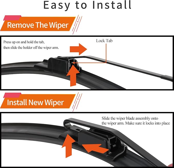 Windshield Wiper Blades for 2024 2025 2026 Mazda CX-90 CX90 CX-70 CX70-26" + 17" Front + 12" Rear Wipers Set of 3, Premium All-Weather Beam Blade Replacement Kit