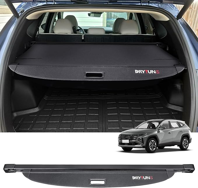 Cargo Cover for Hyundai Tucson 2022-2026, Retractable Trunk Cover Privacy Shade for 22-26 Hyundai Tucson (Leather)