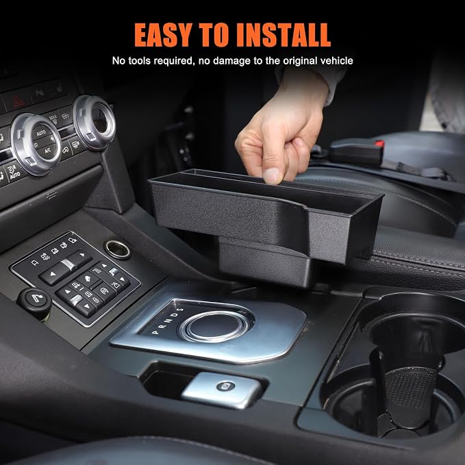 Center Console Organizer Compatible with 2010-2016 Land Rover Discovery 4 Gear Shift Side Tray, LR4 Center Console Organizer Tray, Key Card Coin Secondary Storage Box (Left Hand Drive)