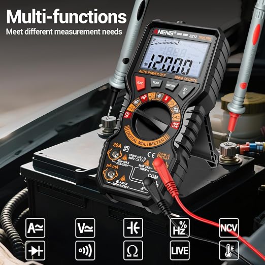 ANENG Multimeter,TRMS 20000 Counts Magnetic Digital Tester with High Resolution Auto Ranging MAX/MIN Voltmeter Measures AC/DC Voltage,Current,Resistance,Capacitance, NCV,Data Hold Amp for Automotive