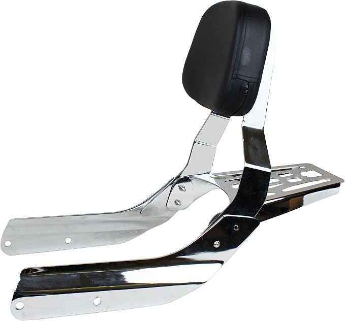 YHMOTO Passenger Sissybar Backrest with Luggage Rack Fits for Honda VTX 1300 1800 N/R/S Models 2002-2008 (Chrome)