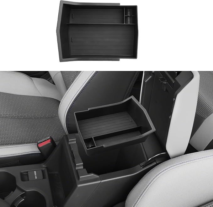 ECOZEN Center Console Organizer For 2026 Subaru Forester - Center Console Armrest Box Storage Tray Compatible with 2026 Subaru Forester Accessories - Armrest Organizer Solid ABS With Anti-Slip Mat
