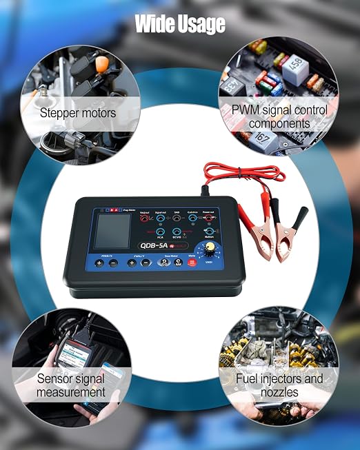 QDB-5A Ignition Coil Tester, Automobile Actuator Drive Detector for Ignition Coils Injectors Solenoid Valves, Drive Fault Tester