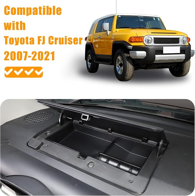 Dashboard Storage Tray Dash Storage Box Compatible with Toyota FJ Cruiser 2007-2021,Center Console Organizer Interior Accessories