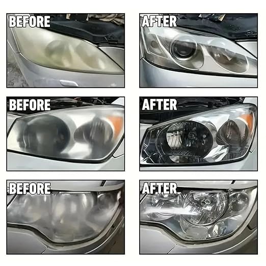 Headlight Restoration Fluid Kit, Automotive Headlamp Restoration Fluid Kit for Oxidized and Yellowed,Car Headlight Cleaner for All Vehicles That Restores Clarity (1 Pcs)