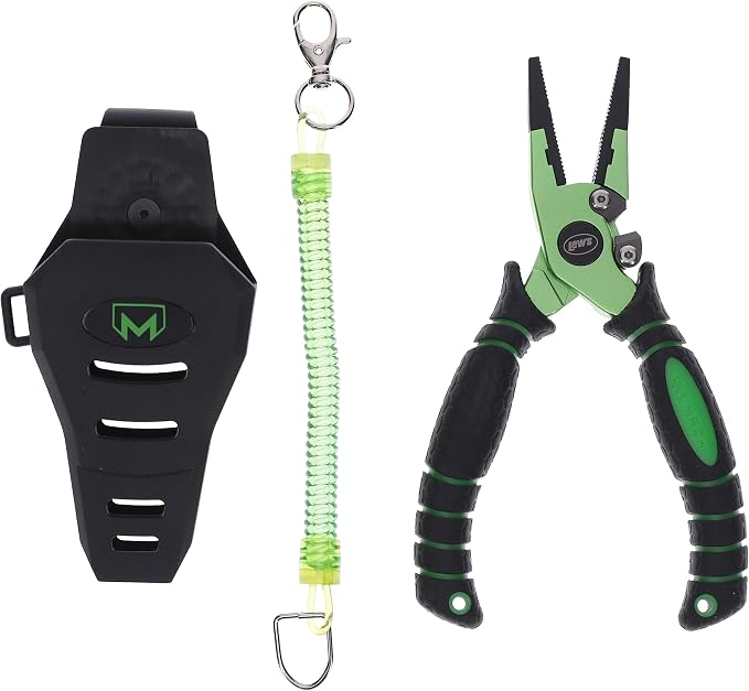 Lew's Mach 7-Inch Side Cutter Plier with Lanyard and Sheath