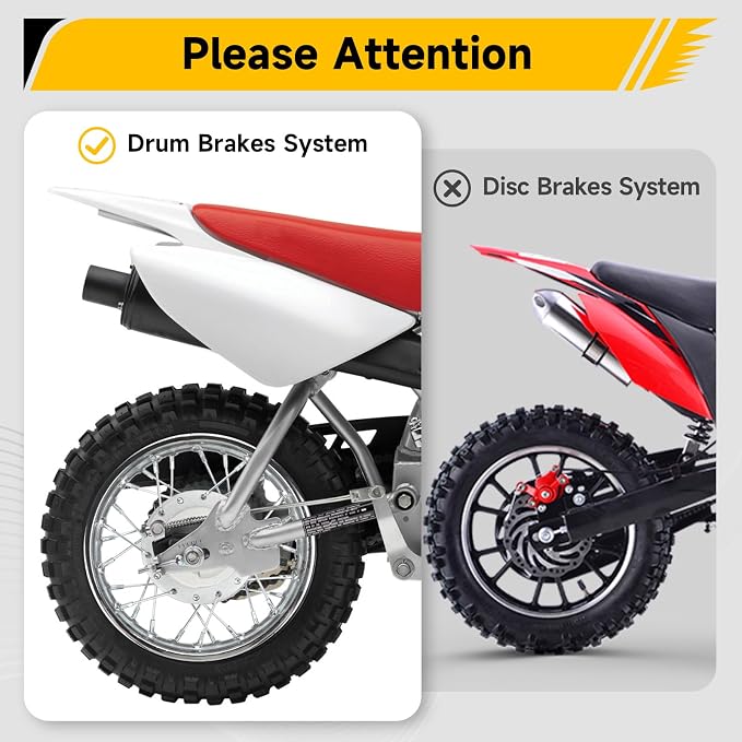 2.5-10 Dirt Bike Rear Wheel Compatible with CRF50 SSR70 TTR50 XR50, 2.5 x 10 Tire & Rim for Apollo Taotao 50cc 70cc 90cc 110cc Pit Bike Motorcycle Parts with Drum Brake Pad Shoe Assembly Silver