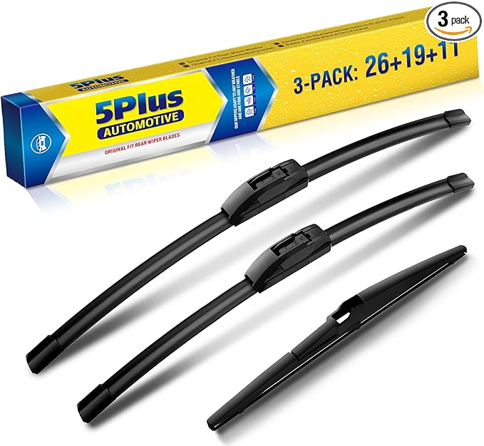 5 PLUS® 26"+19"+11" Windshield Wipers Replacement for Toyota Prius V 2017 2016 2015 2014 2013 2012 Wiper Blades,Windshield Wiper Blades Original Equipment Replacement (Pack of 3)