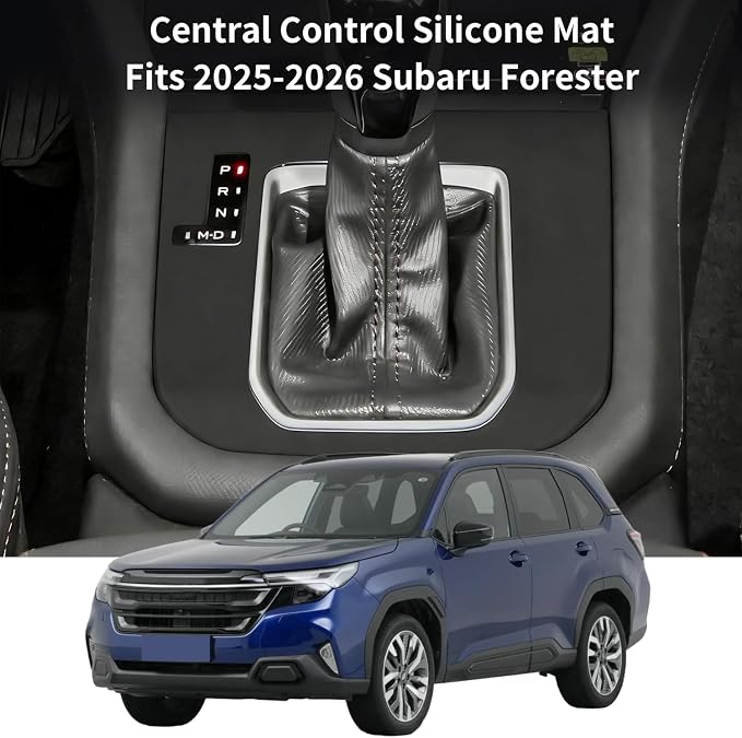 Center Console Wireless Charging Protective Mat and Center Console Cover Black fits for 2025 Forester Accessories Inserts Liner Anti-Slip Anti-Dust Waterproof Mats