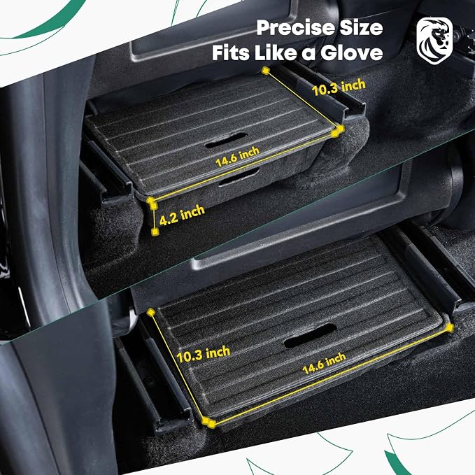 YHTAUTO Under Seat Storage Box with Lid Fit for Tesla Model Y 2020-2024, Underseat Hidden Tray Organizer Tray 5 Seater Model Y Organizer Accessories, 2 PCS