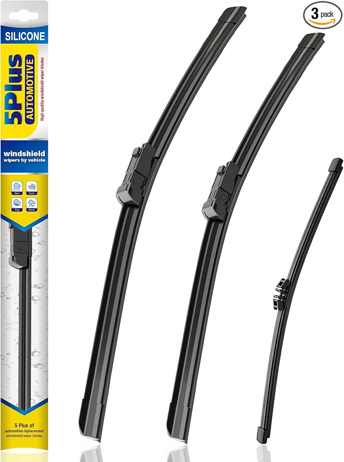 5 PLUS Silicone Windshield Wipers Replacement for 2022-2018 Ford EcoSport Wiper Blades(3 PCS),Water Repellent Automotive Replacement Windshield Wiper Blades for My Car -26"/24"/11"