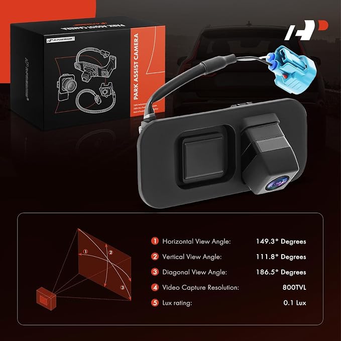 A-Premium Rear View Backup Camera Compatible with Toyota | Parking Camera for 2014 2015 2016 Corolla - Replace# 867A002010