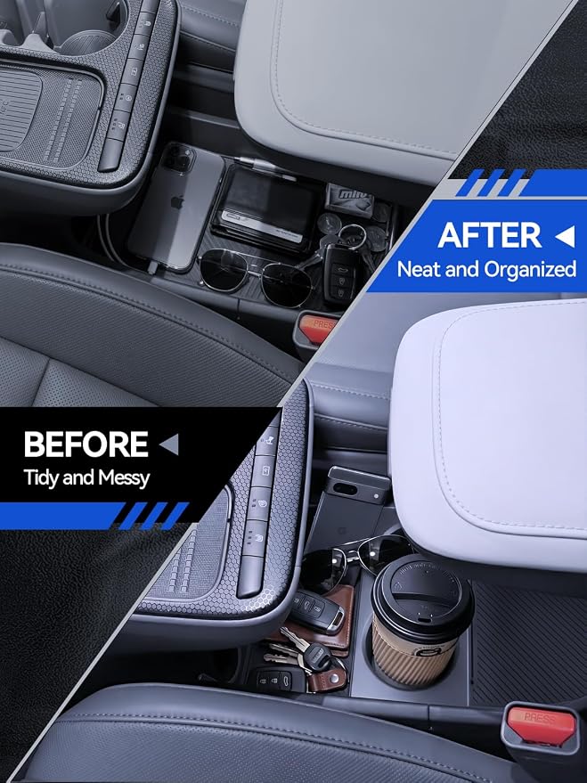 for Ioniq 5 Center Console Organizer 2025 2026 Hyundai Ioniq 5 Accessories Armrest Tray Middle Storage Box Insert Container Durable ABS Plastic (Not Fit Ioniq 5 N)