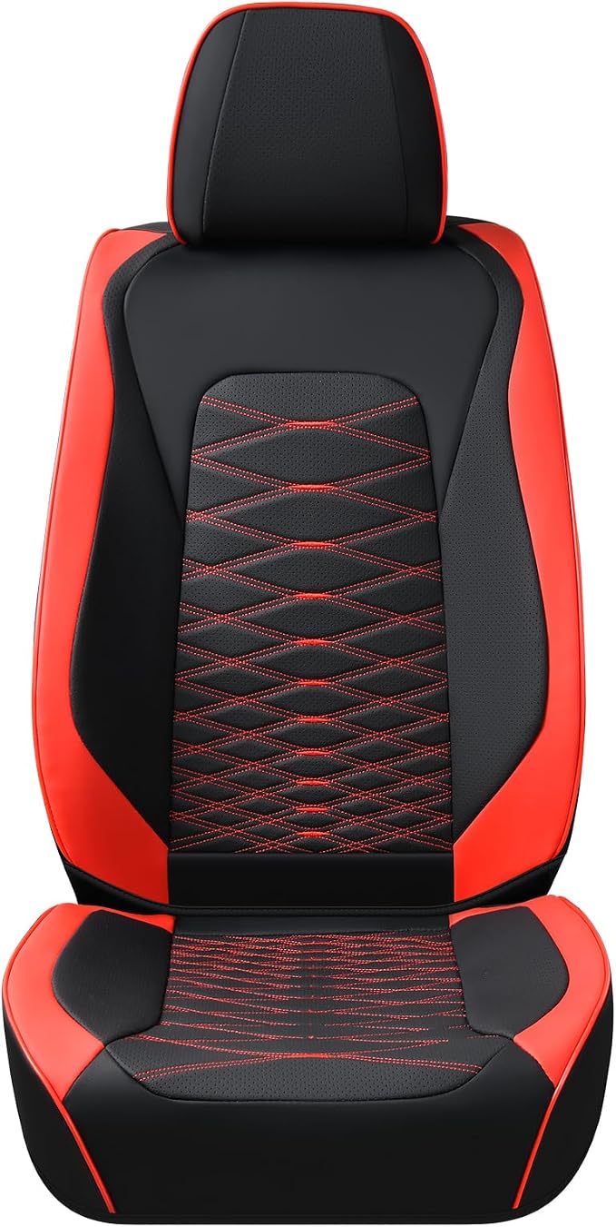 FLORICH Car Seat Covers Front Seat, Leather Seat Covers for Cars, Waterproof Car Seat Protector Breathable, Front Seat Covers for Cars, Automotive Seat Covers Universal Fit for Most Cars SUV Truck
