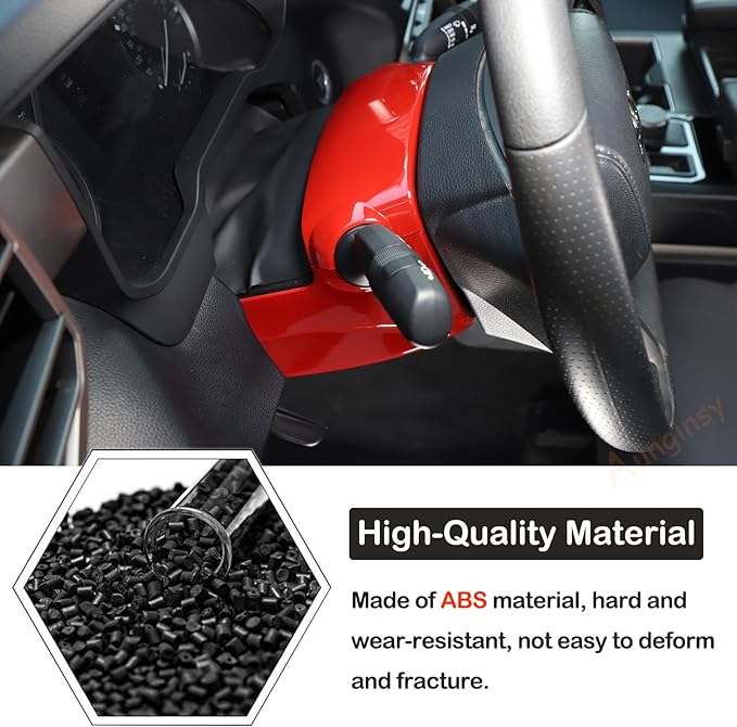 Car Steering Wheel Column Shroud Trim Cover Fit Toyot@a Tundra 2022 2023 2024 Center Console Steering Wheel Base Upper Lower Panel Decorative Cover Protect Sticker Interior Accessories(Manual Version)