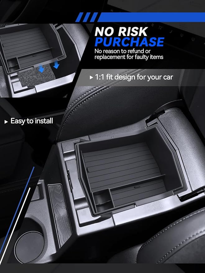 2 Layer Forester Center Console Organizer 2025 2026 Subaru Forester (Premium/Sport/Wilderness/Limited/Touring) Accessories Armrest Tray Middle Storage Box Insert Container Durable ABS Plastic
