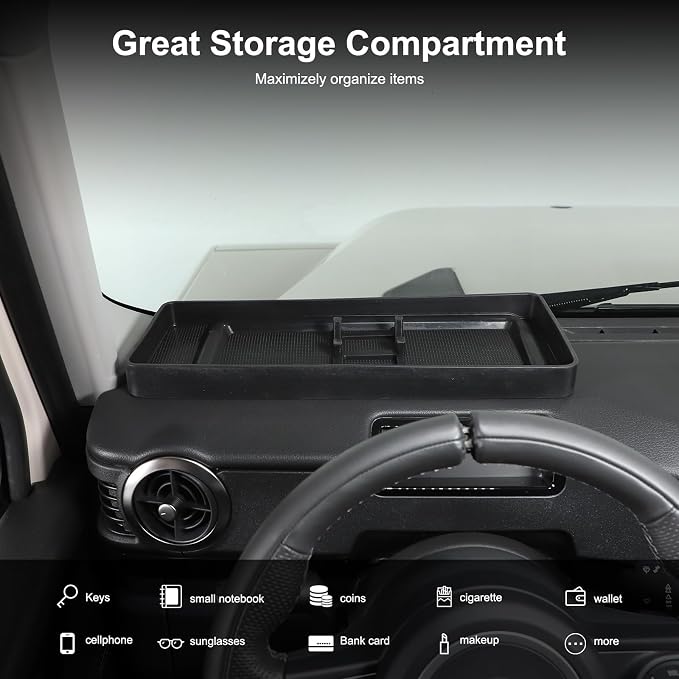 Center Console Dashboard Organizer Compatible with INEOS Grenadier 2020-2025 Accessories Non-Slip Dashboard Tray Dash Storage Box Console Tray Phone Key Organizer Container (Style E)