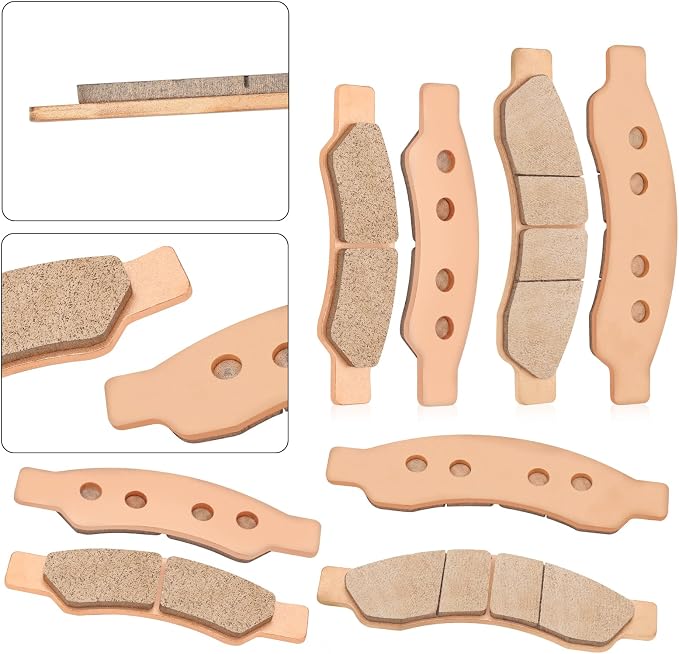 M MATI 2 Pairs Front Rear Sintered Brake Pads for Can Am Maverick R MAX 2025 Maverick R 2024-2025 703501226 703501223 Heavy-duty Brake Pad Replacement