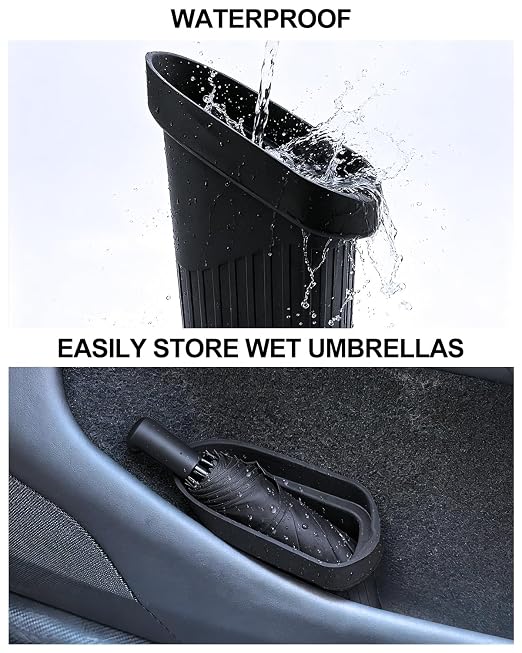 2PCS Door Trash Can for Tesla Model Y/3 2016-2026 Accessories Model Y Juniper Side Door Storage Box Organizer Model 3 Highland Built-in Car Garbage Bin Insert Storage Box