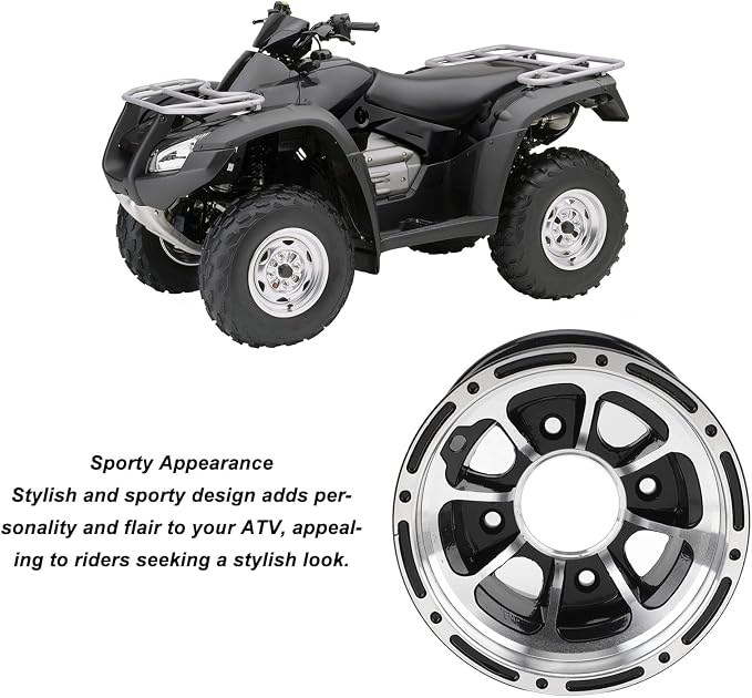 ATV Wheel Rim, 8 Inch, Aluminum Alloy, For ATV, Go Kart, Golf Cart