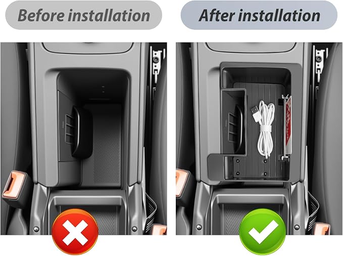 SKTU 2-Pack for 2025 2026 VW Tiguan Center Console Organizer for 2025 2026 Volkswagen Tiguan Front Console Tray Cup Holder VW Tiguan 2025 2026 Accessories Durable ABS & Anti-Slip Console Tray Cup Pad