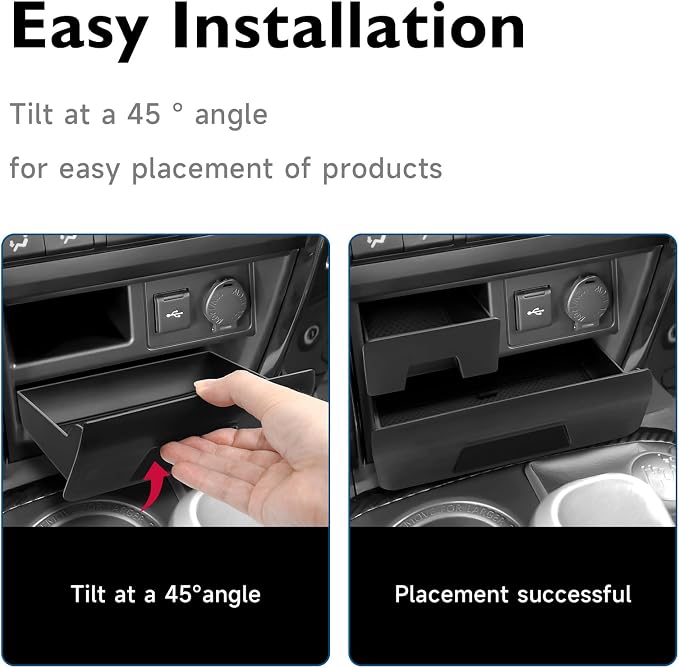 BIBLOZ Center Console Storage Drawer for Toyota 4Runner Accessories 2014-2022 2023 2024 Center Console Organizer Box Console Cubby Drawers 2PCS