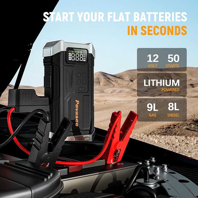 A6 Jump Starter with Air Compressor+A8