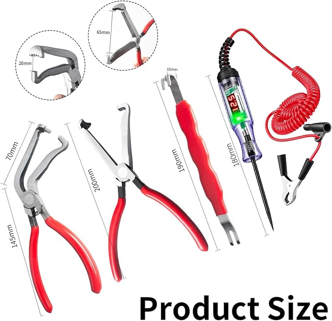 Electrical Disconnect Pliers Set – Automotive Electrical Tools & Connector Removal Tool Kit with Hose Clamp Pliers, Wire Terminal Separator, and Car Plug Connector