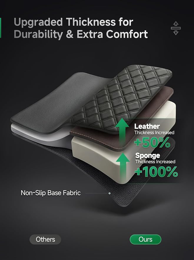 GIANT PANDA 2PCS Front Car Seat Cover for Toyota Rav4 Camry Highlander Corolla Prius Corolla Cross Venza Avalon, Faux Leather Bucket Seat Covers (Black)