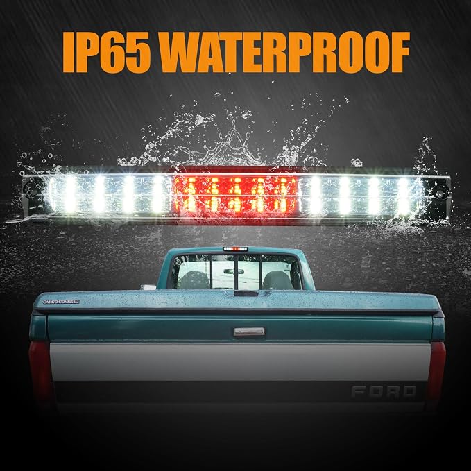 Third 3rd Brake Light LED for 1997-2003 Ford F150, High Mount Rear Brake Lights Assembly for 2004 F-150 Heritage, Waterproof Center Cab Lamp Stop Light