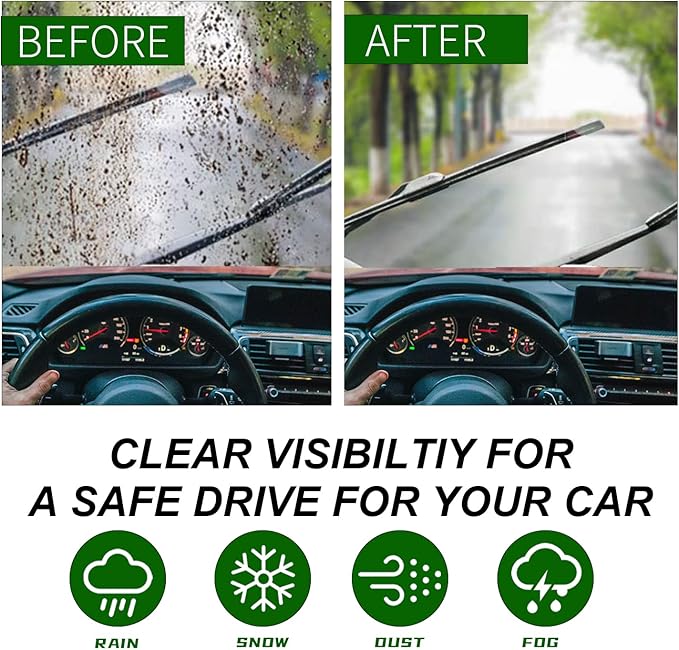 3 wiper blades Replacement for Subaru Legacy 2015-2019/Subaru Outback 2015-2019/Subaru Forester 2012-2018 -Original Equipment Windshield Wiper Blades - 26"/17"/14"(Set of 3) U/J HOOK